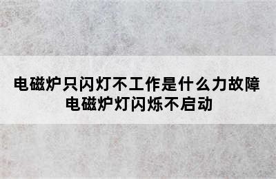 电磁炉只闪灯不工作是什么力故障 电磁炉灯闪烁不启动